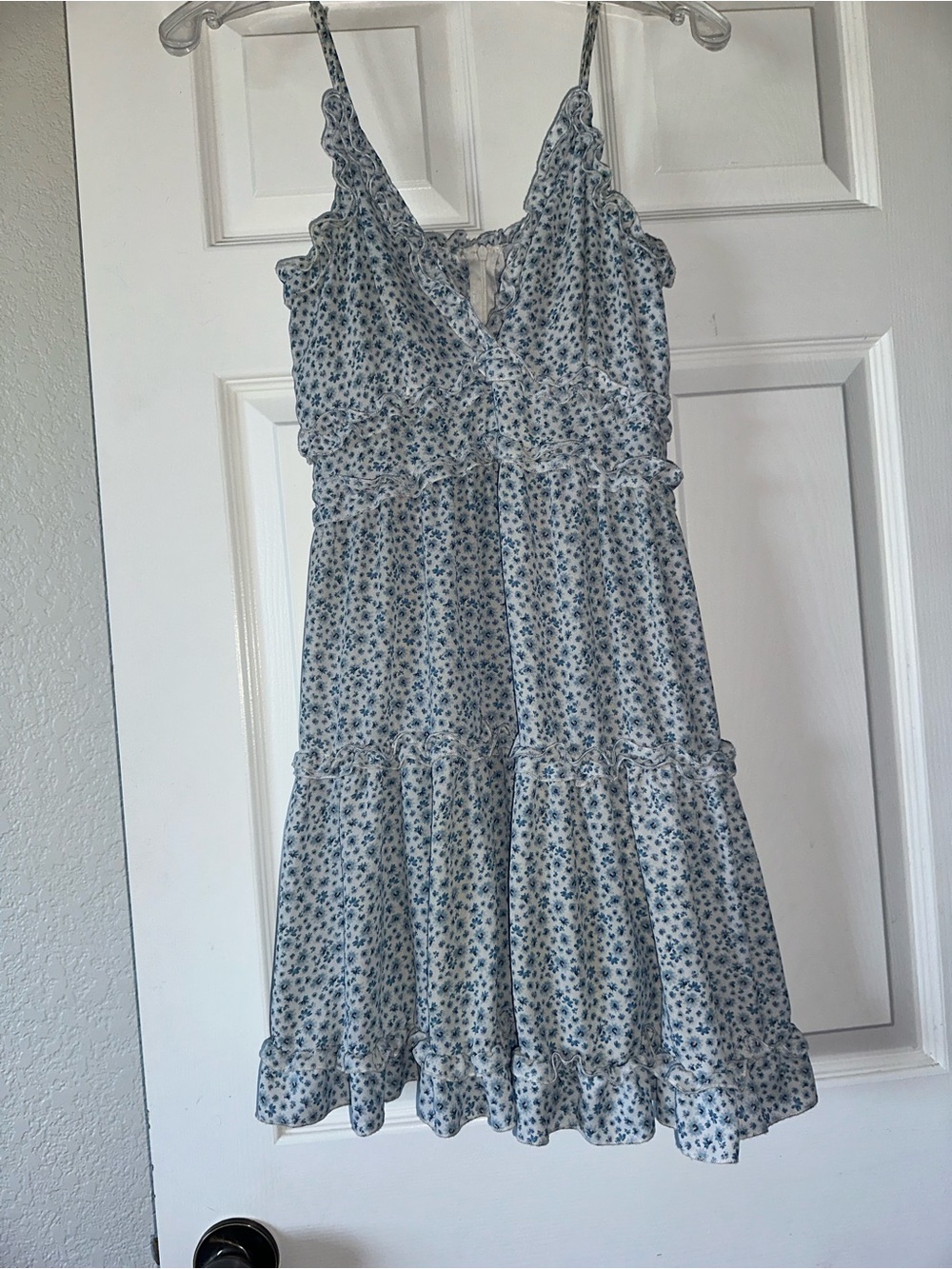 Blue Floral Tiered Sundress Iris Size S